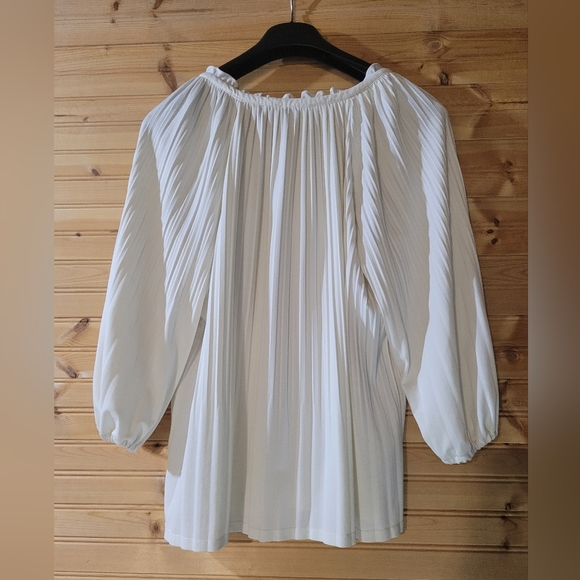 Ivory peasant blouse Large - Picture 2 of 11